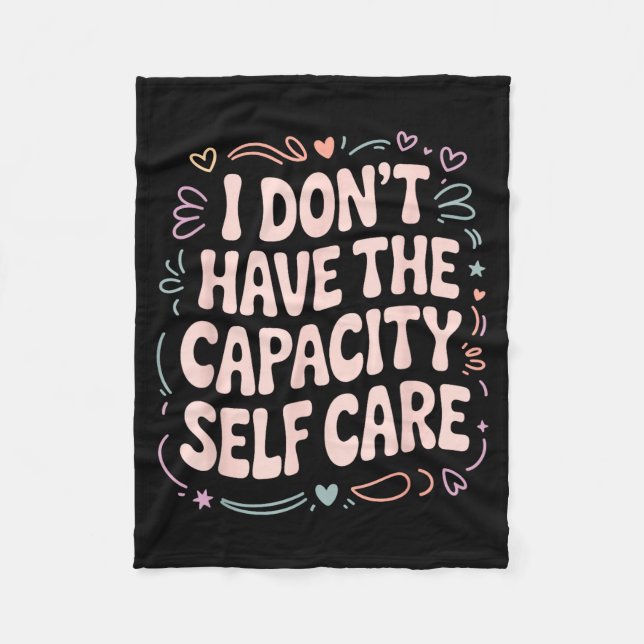 Don't The Don' Capacity Self Care Burnout Fleecefilt (Framsidan)