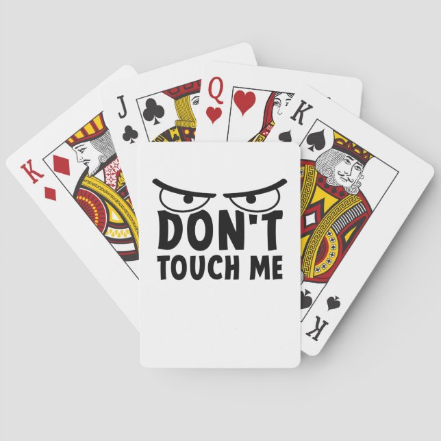 Don't touch me. Blijf van mij af, raak me niet aan Casinokort (Baksidan)