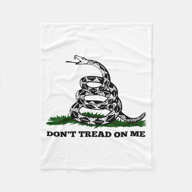 Don't Tread On Me 2nd Amendment Patriotic New Nove Fleecefilt (Framsidan)