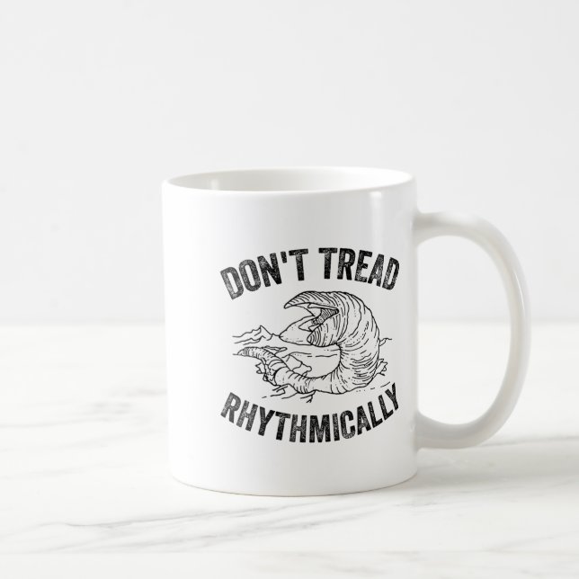 Don't Tread Rhythmically Apparel For Men Women  Kaffemugg (Höger)