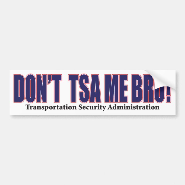 DON'T-TSA-Me-Bro—Red Bildekal (Framsidan)