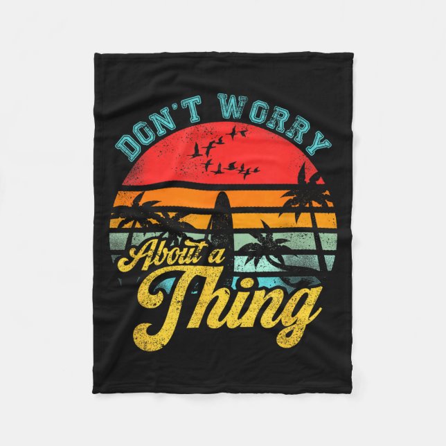 Don't Worry About A Thing Jamaican Rasta Reggae Fu Fleecefilt (Framsidan)