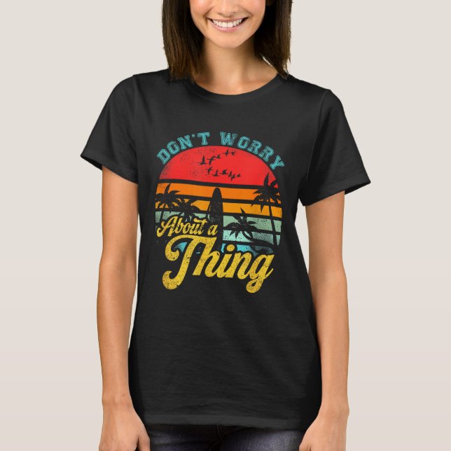 Don't Worry About A Thing Jamaican Rasta Reggae Fu T Shirt (Framsida)