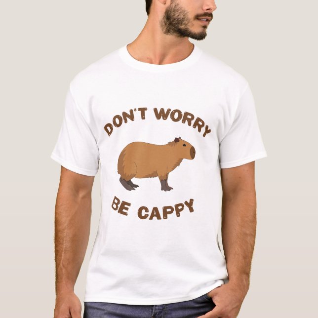 Don't worry, be cappy t shirt (Framsida)
