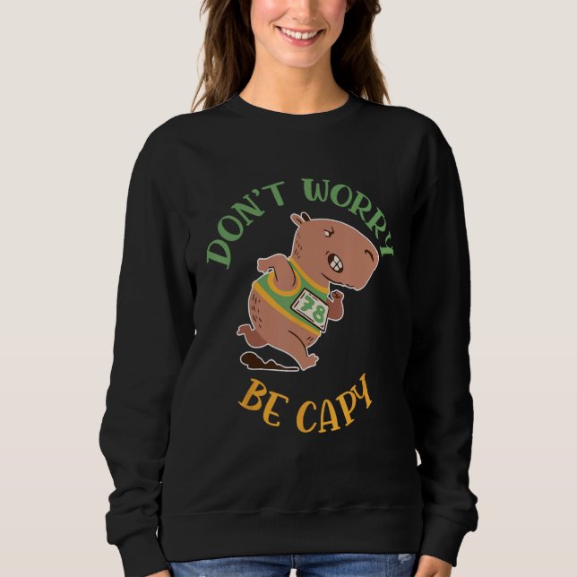 Dont Worry Be Capy Capybaras Rodent Animal Capybar T Shirt (Framsida)