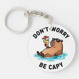 Don't Worry Be Capy Funny Capybara Pun