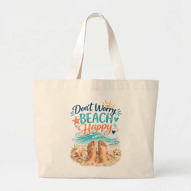Don't Worry Beach Happy Jumbo Tygkasse (Framsidan)