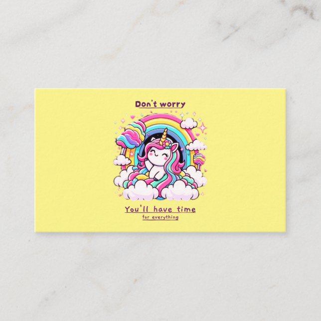 Don't Worry, You'll Have Time for Everything"  Visitkort (Framsida)