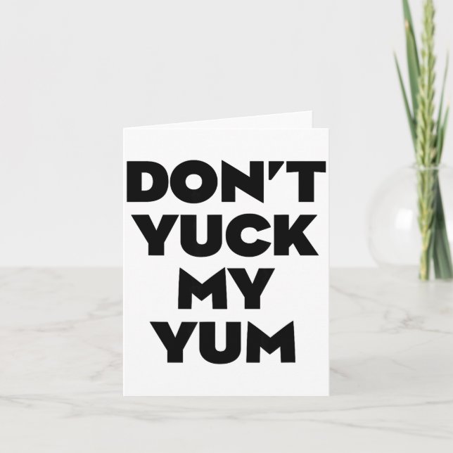 Don't Yuck My Yum  Kort (Framsida)