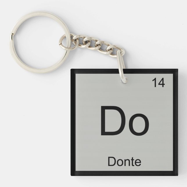 Donte Namn Kemiskt Element Periodiska Systemet (Framsidan)