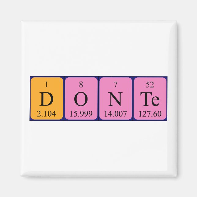 Donte Periote bord namn magnet (Framsidan)