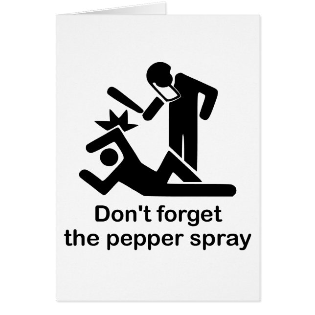 DontForgetThePepperSpray Hälsningskort (Framsidan)