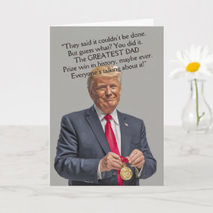 Donuld Trump Medalj Stor Pappa Roligt gratulations Kort