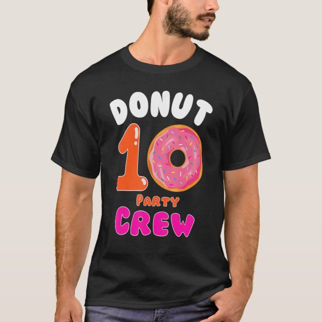 Donut 10:e Party-besättningens Coola ringnötning f T Shirt (Framsida)