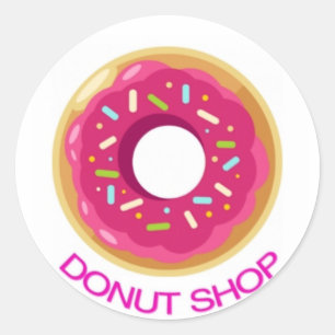 Donut-affär Runt Klistermärke