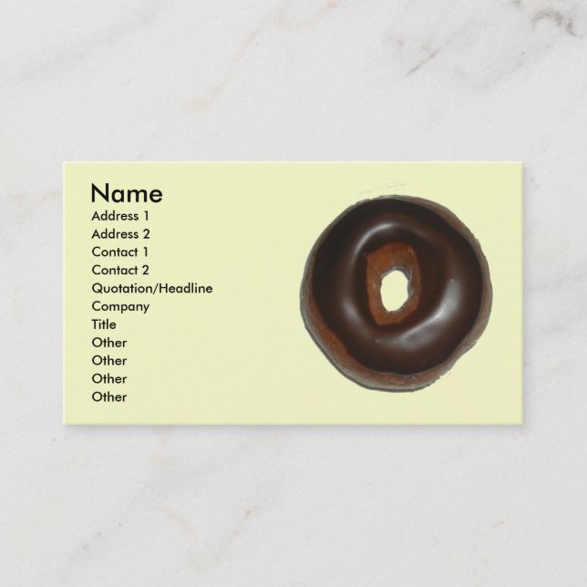 Donut affärskorts visitkort (Framsida)