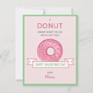 Donut Alla hjärtans dag Mini platt Notkort Anteckningskort