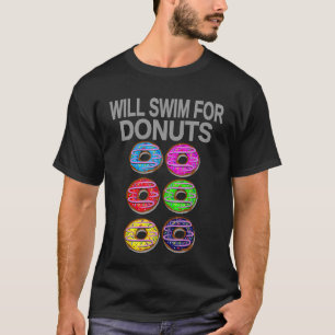 Donut Älskare Simma Funny Swimming Baking Gym Food T Shirt