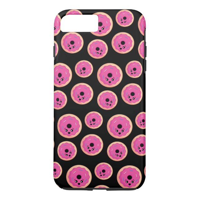 Donut Ansikte Kawaii Food Art Case-Mate iPhone Skal (Baksida)