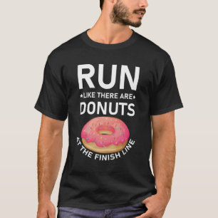 Donut Avslutar Line Marathon Funny Running Springe T Shirt