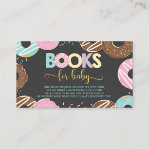 Donut Baby Shower Doughnut Girl Ta med Bok Bokar Tilläggskort