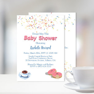 Donut Baby Shower Sprinkles Inbjudningar