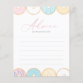Donut Baby Sprinkle Advice for Parents Card