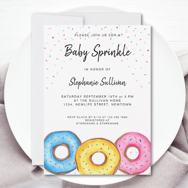 Donut Baby Sprinkle Baby Shower Inbjudningar (Skapare uppladdad)