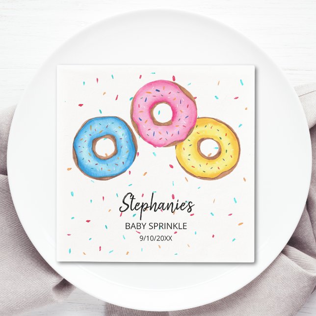 Donut Baby Sprinkle Baby Shower Pappersservett (Skapare uppladdad)