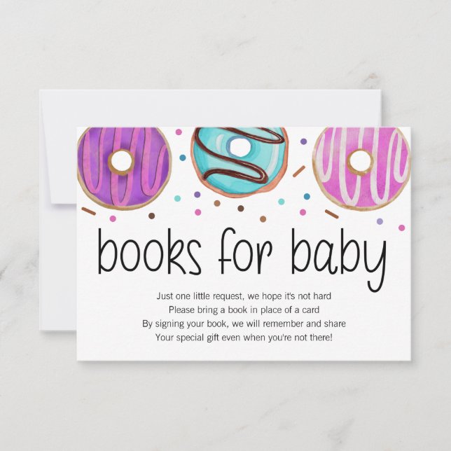 Donut Baby Sprinkle Bokar för Baby Card Tack Kort (Framsida)