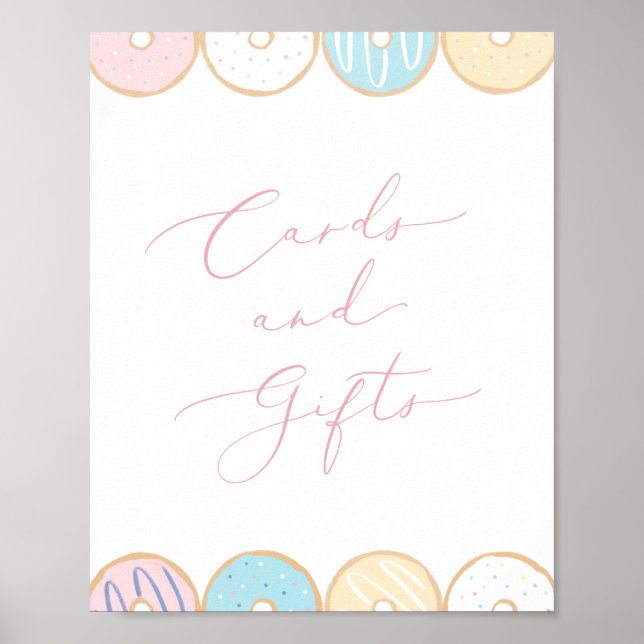 Donut Baby Sprinkle Cards and Gifts Sign Poster (Framsidan)