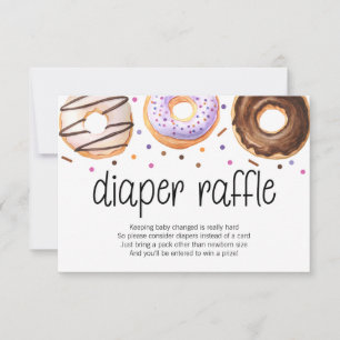 Donut Baby Sprinkle Diaper Raffle Card Tack Kort