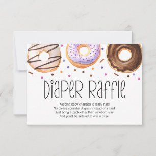 Donut Baby Sprinkle Diaper Raffle Card Tack Kort