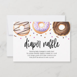 Donut Baby Sprinkle Diaper Raffle Card Tack Kort