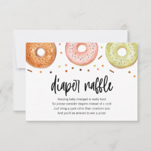 Donut Baby Sprinkle Diaper Raffle Card Tack Kort