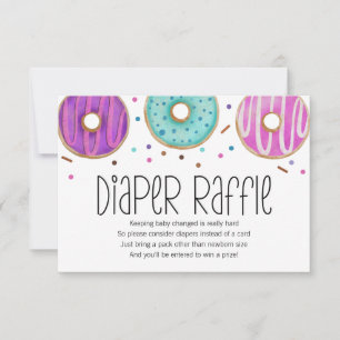 Donut Baby Sprinkle Diaper Raffle Card Tack Kort