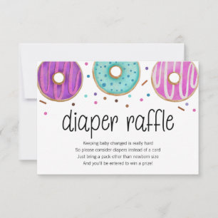 Donut Baby Sprinkle Diaper Raffle Card Tack Kort