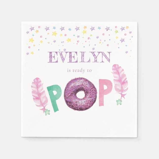 Donut Baby Sprinkle Flicka Pappersservett (Framsidan)