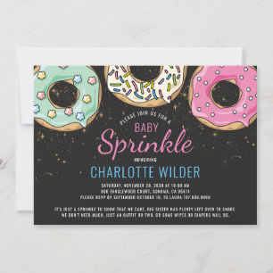 Donut Baby Sprinkle Gender Neutral Investigation Inbjudningar