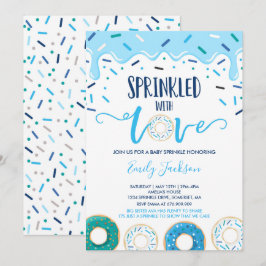 Donut Baby Sprinkle-inbjudan sprinklad med Kärlek Inbjudningar
