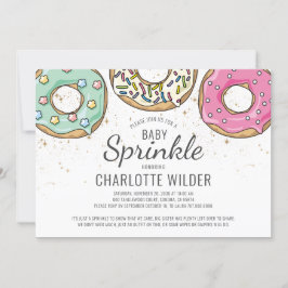 Donut Baby Sprinkle Inbjudningar