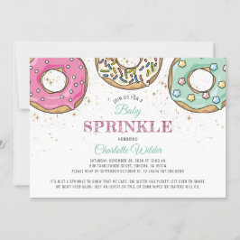 Donut Baby Sprinkle Inbjudningar