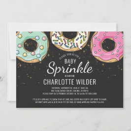 Donut Baby Sprinkle | Kön neutralt Inbjudningar