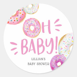 Donut Baby Sprinkle Runt Klistermärke