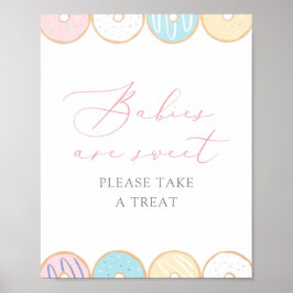 Donut Baby Sprinkle Spädbarn är Sweet Ta ett fördr Poster