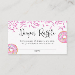 Donut babyduschflicka rosa Raper raffle Tilläggskort