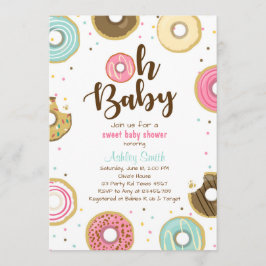 Donut Babyduschinbjudan Coed-duschen Doughnut Inbjudningar