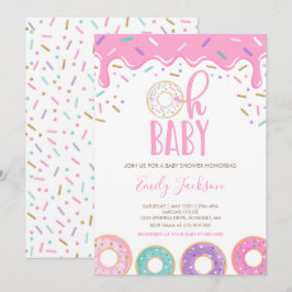 Donut Babyskons inbjudan Åh Baby Donut Shower