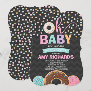 Donut Babyskons inbjudan Donut Sprinkle Shower