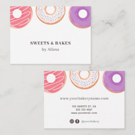 Donut Bakery Modern Affärskort Visitkort